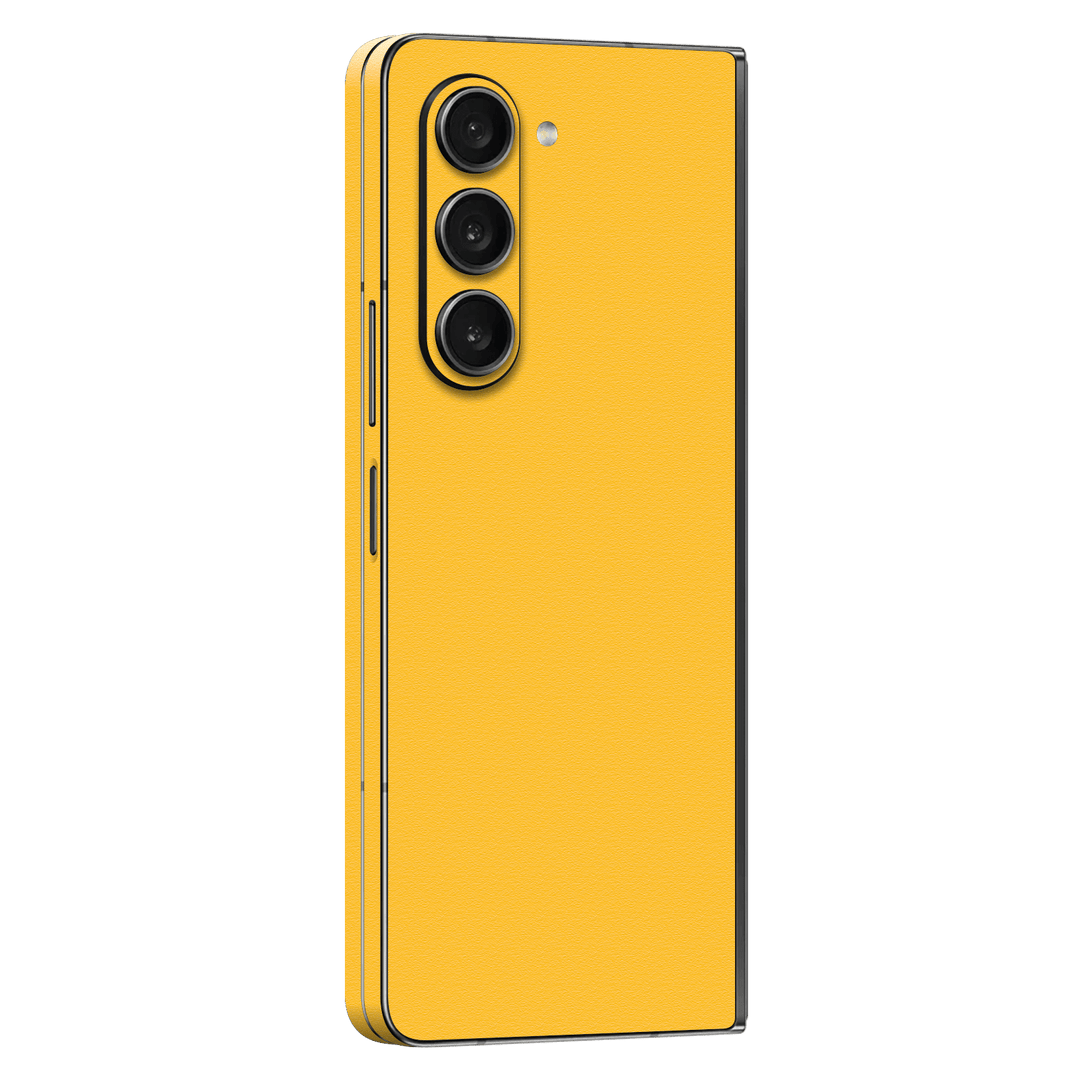 Samsung Galaxy Z Fold 5 (2023) Luxuria Tuscany Yellow Matt 3D Textured Skin Wrap Sticker Decal Cover Protector by EasySkinz | EasySkinz.com