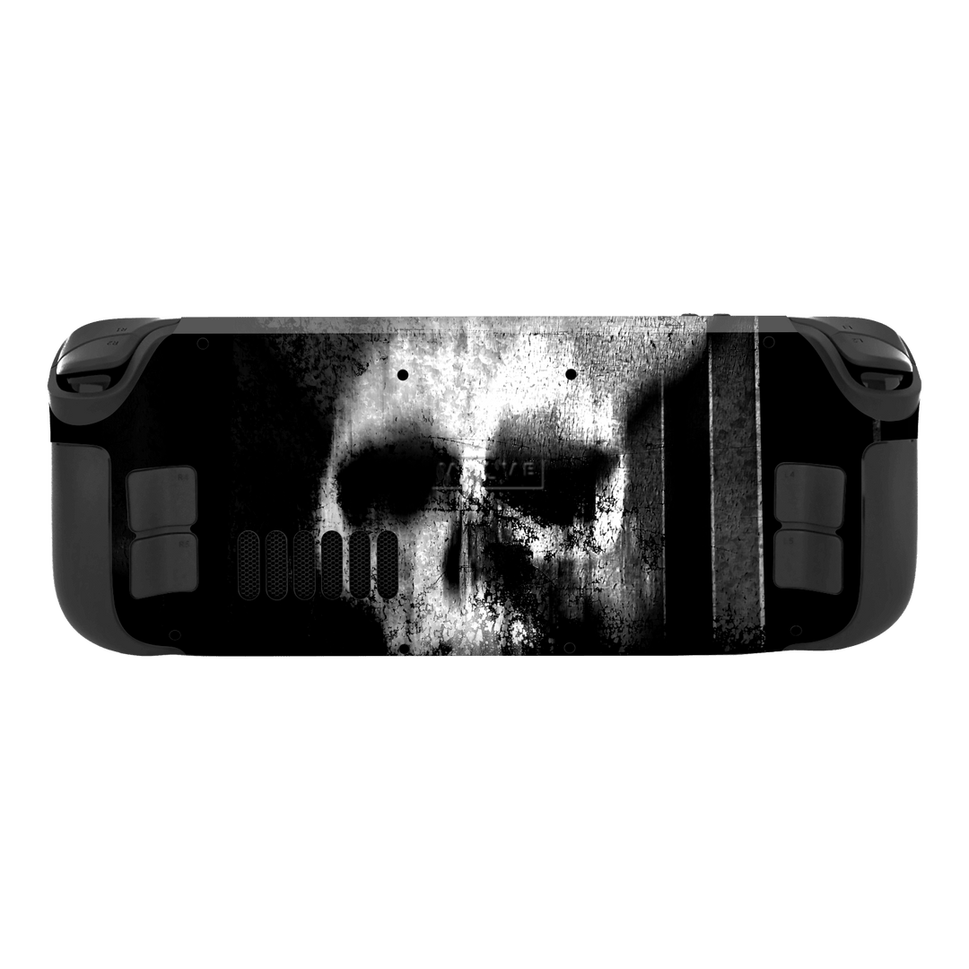 Steam Deck OLED Print Printed Custom SIGNATURE Horror Black & White SKULL Skin, Wrap, Decal, Protector, Cover by EasySkinz | EasySkinz.com