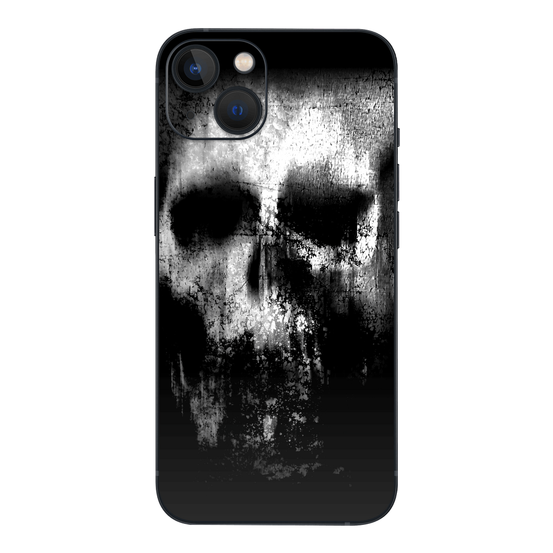 iPhone 15 Print Printed Custom SIGNATURE Horror Black & White SKULL Skin, Wrap, Decal, Protector, Cover by EasySkinz | EasySkinz.com