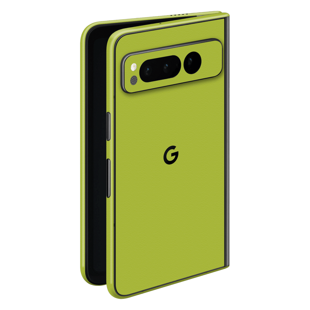 Google Pixel FOLD (2023) Luxuria Lime Green Matt 3D Textured Skin Wrap Sticker Decal Cover Protector by EasySkinz | EasySkinz.com