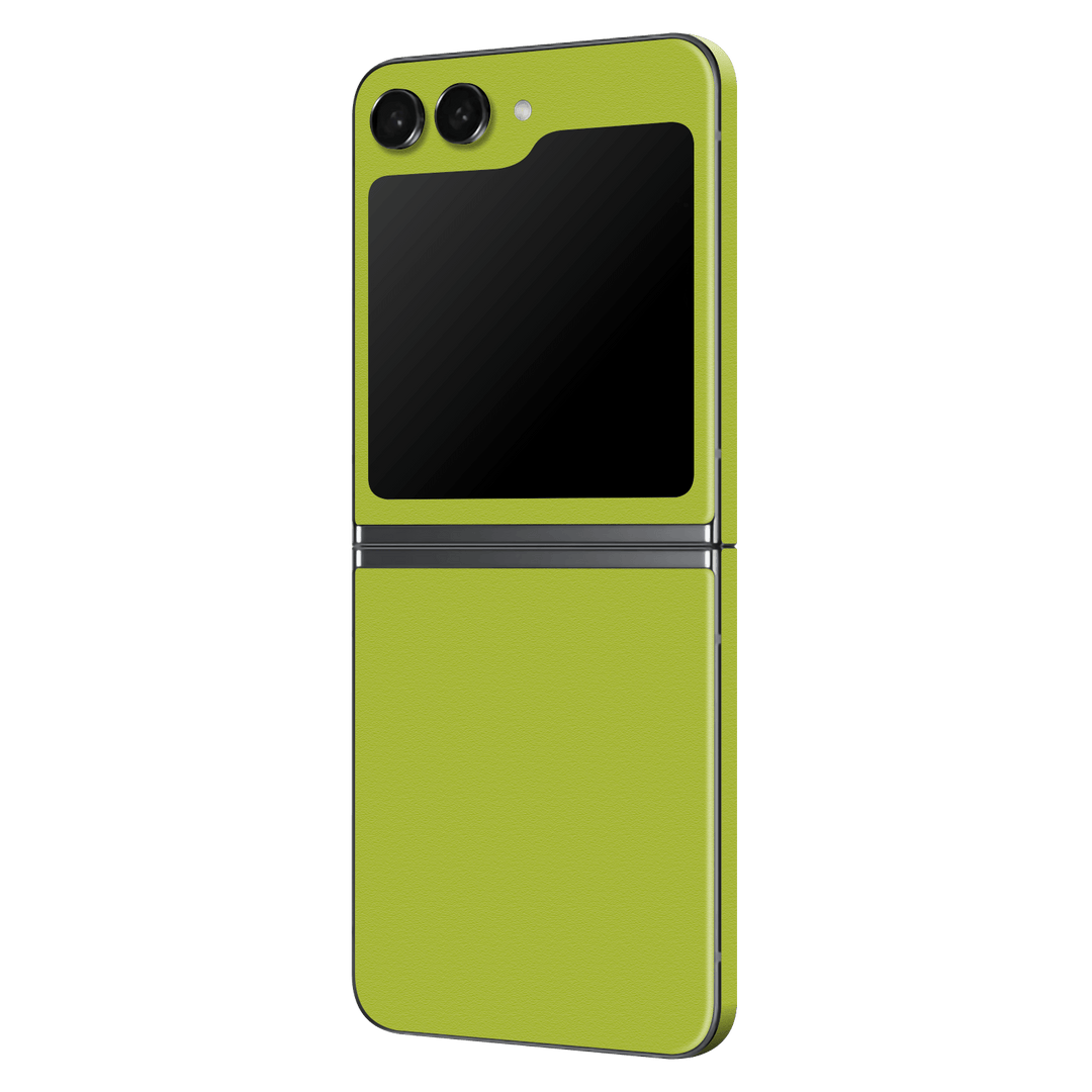 Samsung Galaxy Z Flip 5 (2023) Luxuria Lime Green Matt 3D Textured Skin Wrap Sticker Decal Cover Protector by EasySkinz | EasySkinz.com
