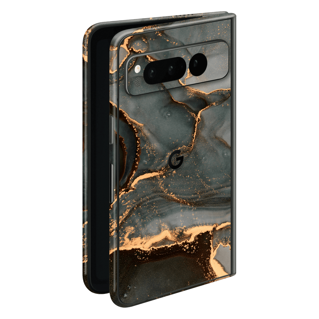 Google Pixel FOLD (2023) Print Printed Custom SIGNATURE AGATE GEODE Deep Forest Skin, Wrap, Decal, Protector, Cover by EasySkinz | EasySkinz.com