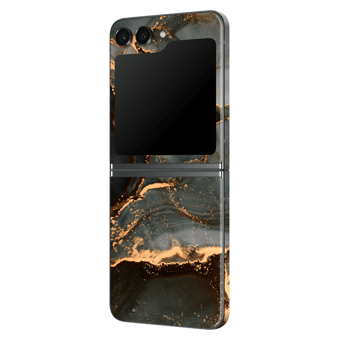 Samsung Galaxy Z Flip 5 (2023) Print Printed Custom SIGNATURE AGATE GEODE Deep Forest Skin, Wrap, Decal, Protector, Cover by EasySkinz | EasySkinz.com