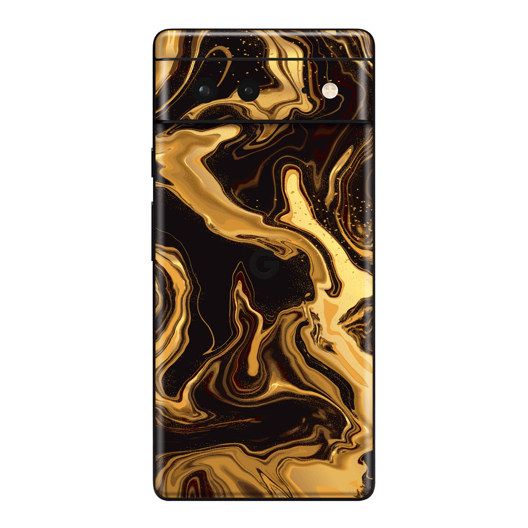 Google Pixel 6 Print Printed Custom SIGNATURE AGATE GEODE Melted Gold Skin Wrap Sticker Decal Cover Protector by EasySkinz | EasySkinz.com