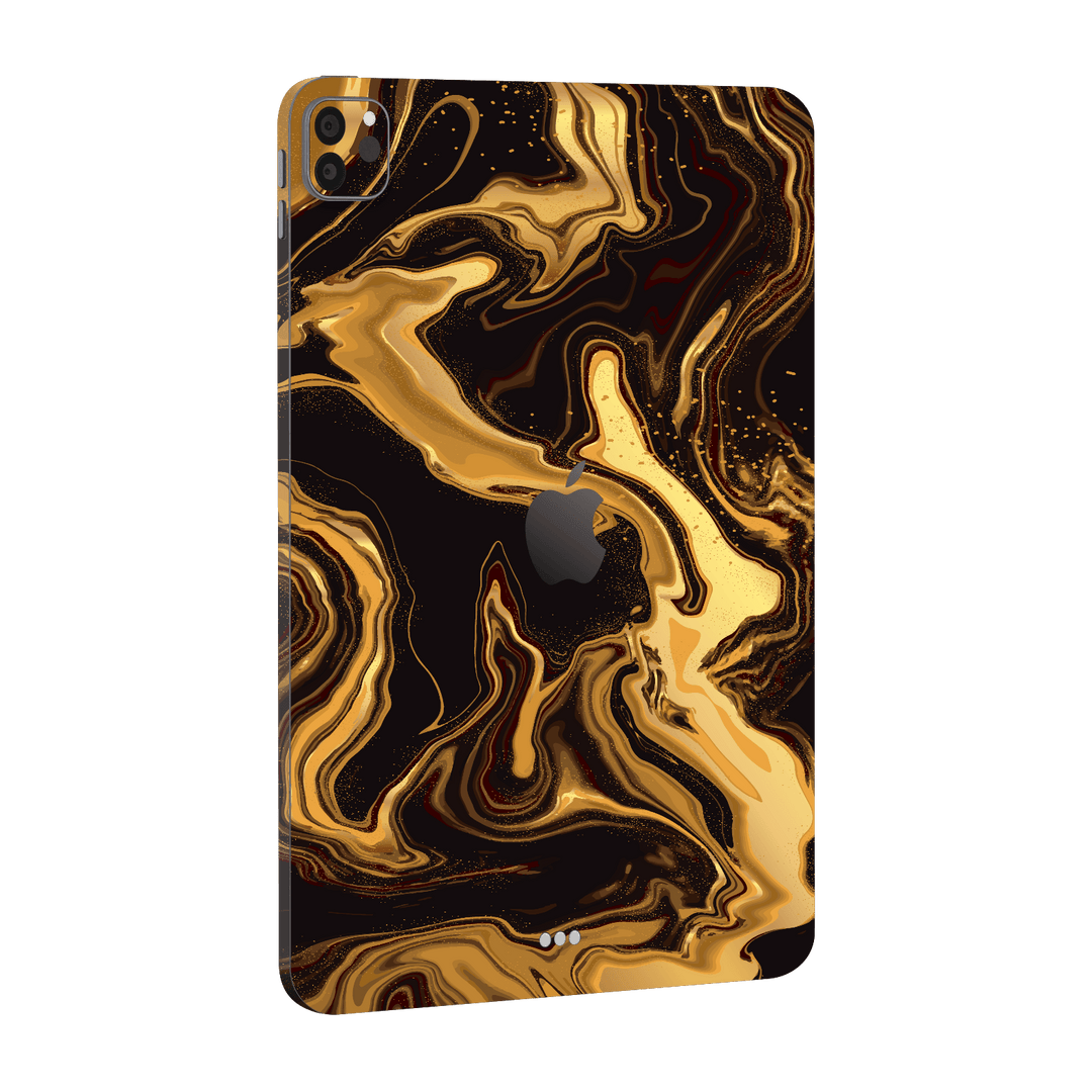 iPad PRO 12.9" (2021) Print Printed Custom SIGNATURE AGATE GEODE Melted Gold Skin Wrap Sticker Decal Cover Protector by EasySkinz | EasySkinz.com