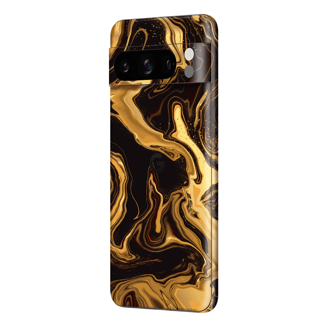Google Pixel 8 PRO (2023) Print Printed Custom SIGNATURE AGATE GEODE Melted Gold Skin Wrap Sticker Decal Cover Protector by EasySkinz | EasySkinz.com