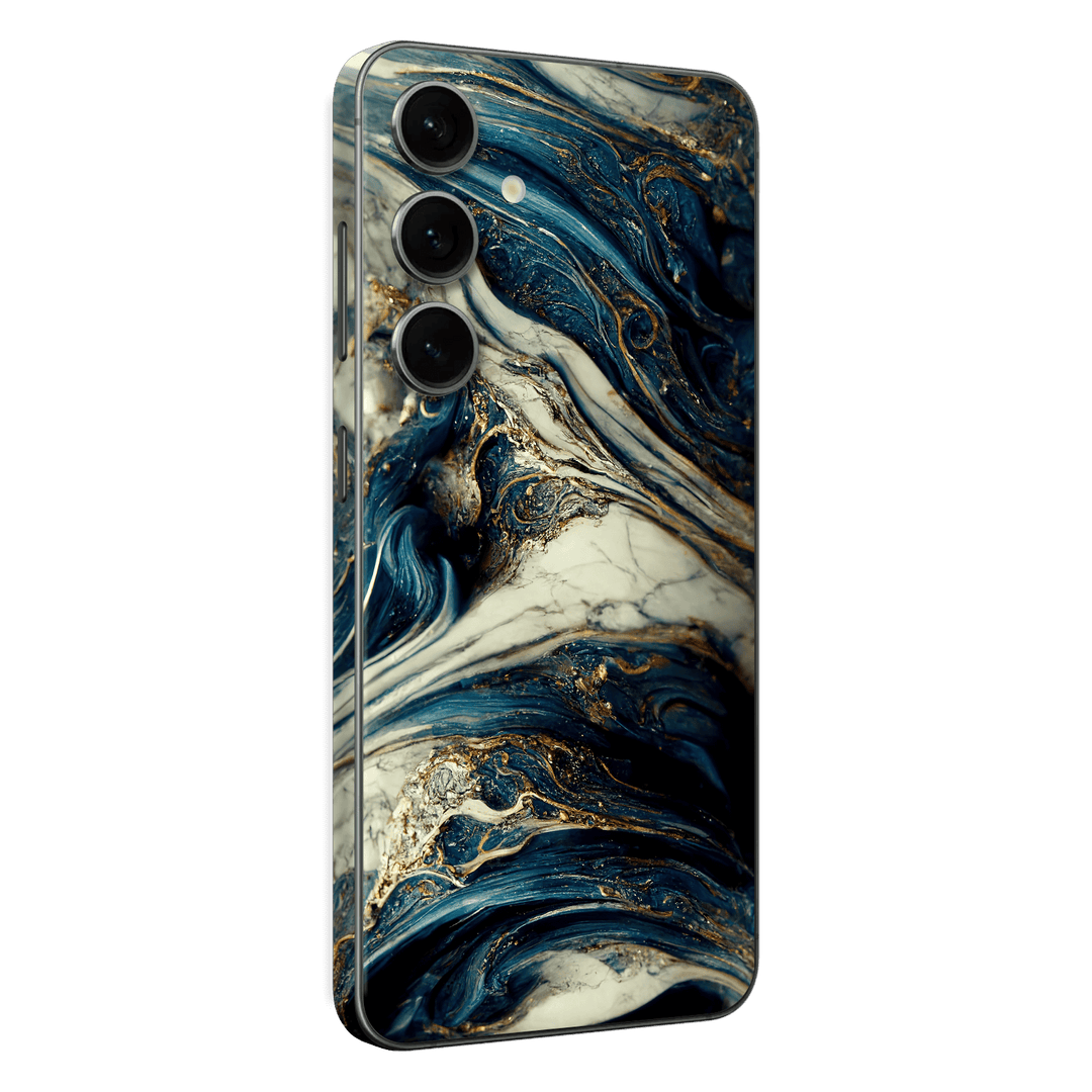 Samsung Galaxy S24 Printed Custom SIGNATURE Agate Geode Naia Ocean Blue Stone Skin Wrap Sticker Decal Cover Protector by EasySkinz | EasySkinz.com