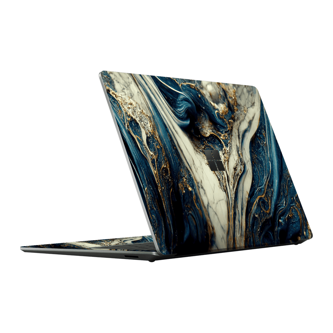 Microsoft Surface Laptop 5, 15" Printed Custom SIGNATURE Agate Geode Naia Ocean Blue Stone Skin Wrap Sticker Decal Cover Protector by EasySkinz | EasySkinz.com