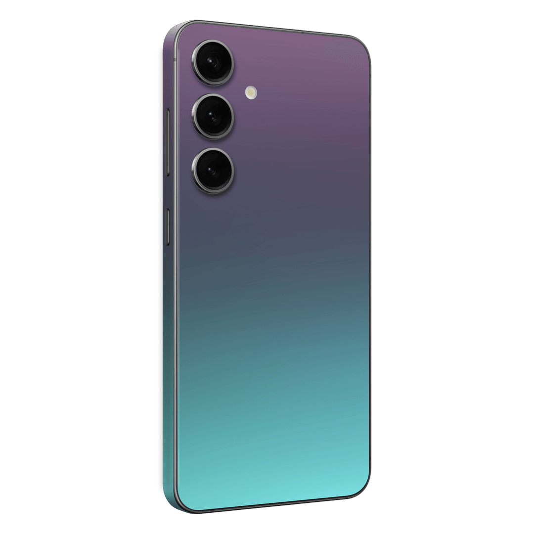 Samsung Galaxy S24 Chameleon Turquoise-Lavender Lilac Colour-changing Metallic Skin Wrap Sticker Decal Cover Protector by EasySkinz | EasySkinz.com