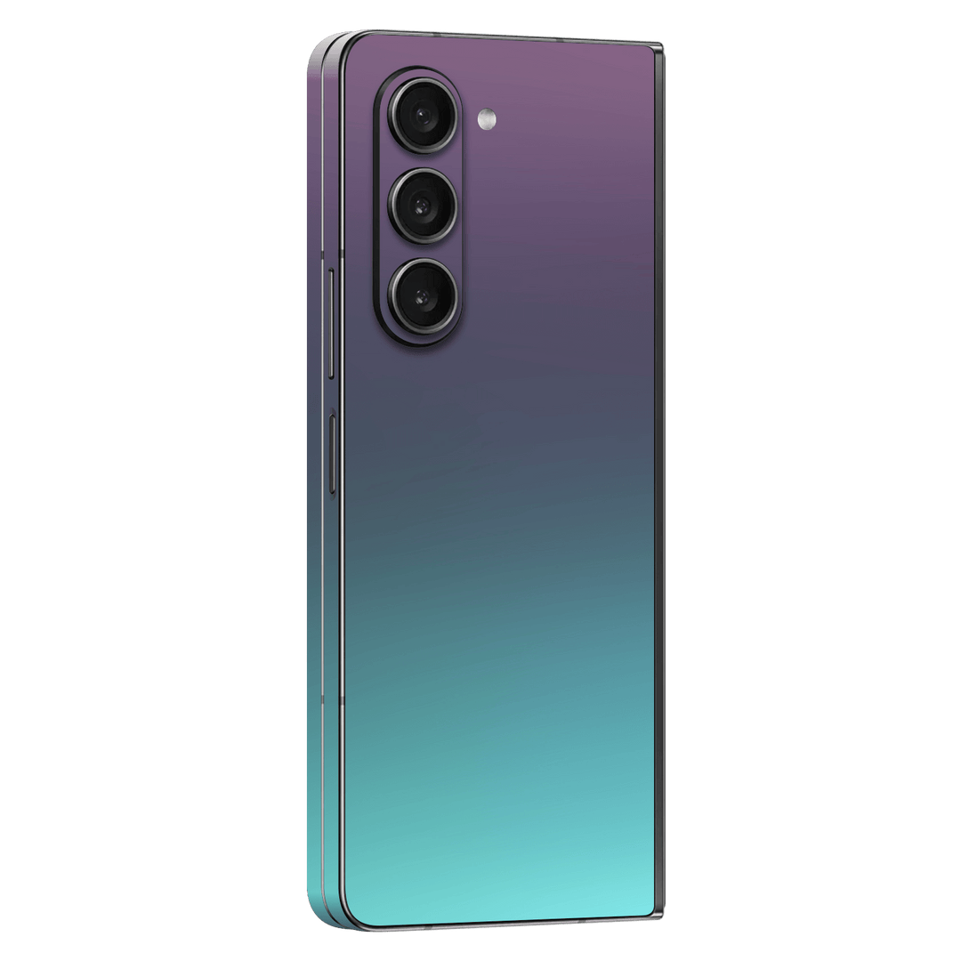 Samsung Galaxy Z Fold 5 (2023) Chameleon Turquoise-Lavender Lilac Colour-changing Metallic Skin Wrap Sticker Decal Cover Protector by EasySkinz | EasySkinz.com