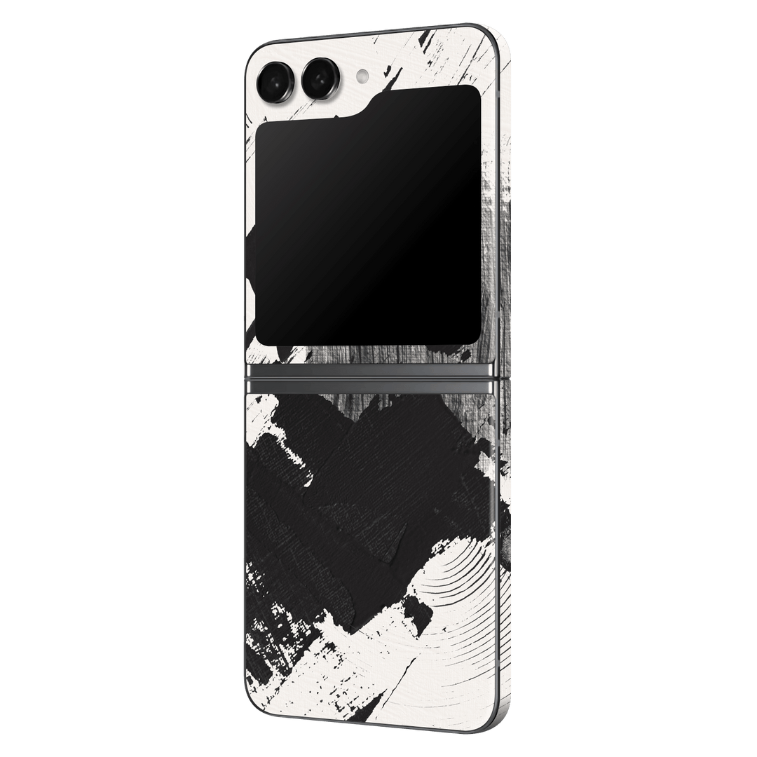 Samsung Galaxy Z Flip 5 (2023) Print Printed Custom SIGNATURE Black and White Madness Skin Wrap Sticker Decal Cover Protector by EasySkinz | EasySkinz.com