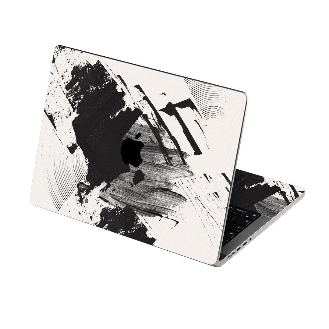MacBook PRO 16" (2021/2023) Print Printed Custom SIGNATURE Black and White Madness Skin Wrap Sticker Decal Cover Protector by EasySkinz | EasySkinz.com