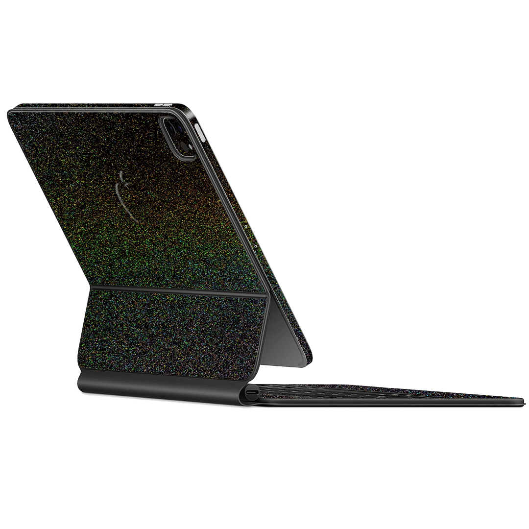 Magic Keyboard for iPad Pro 11" M2 (4th Gen, 2022) GALAXY Galactic Black Milky Way Rainbow Sparkling Metallic Gloss Finish Skin Wrap Sticker Decal Cover Protector by EasySkinz | EasySkinz.com