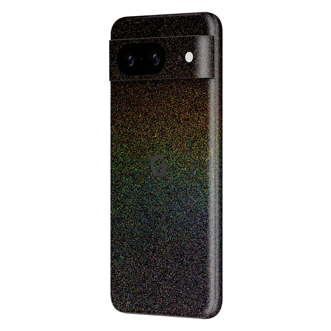Google Pixel 8 (2023) GALAXY Black Milky Way Rainbow Sparkling Metallic Gloss Finish Skin Wrap Sticker Decal Cover Protector by EasySkinz | EasySkinz.com