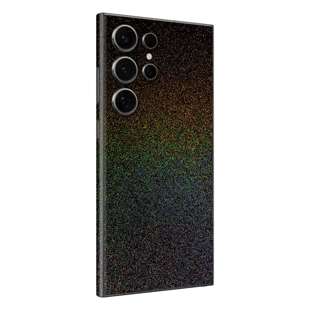 Samsung Galaxy S24 ULTRA GALAXY Galactic Black Milky Way Rainbow Sparkling Metallic Gloss Finish Skin Wrap Sticker Decal Cover Protector by EasySkinz | EasySkinz.com