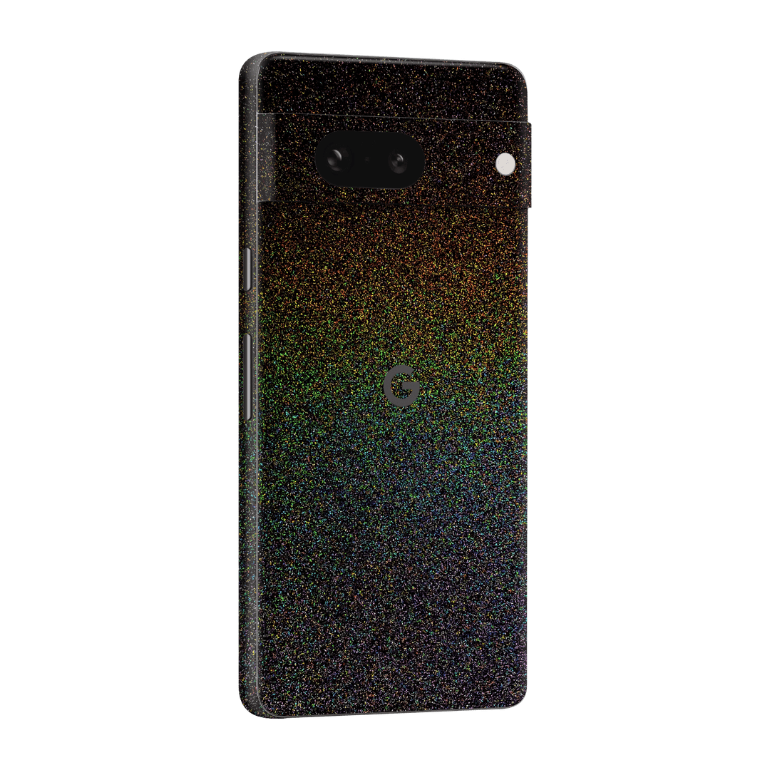 Google Pixel 7a (2023) GALAXY Galactic Black Milky Way Rainbow Sparkling Metallic Gloss Finish Skin Wrap Sticker Decal Cover Protector by EasySkinz | EasySkinz.com
