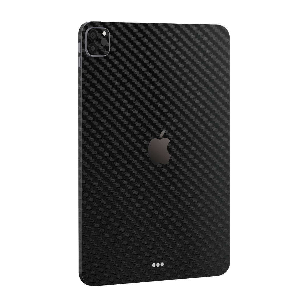 iPad PRO 12.9" (2021) Black 3D Textured Carbon Fibre Fiber Skin Wrap Sticker Decal Cover Protector by EasySkinz | EasySkinz.com