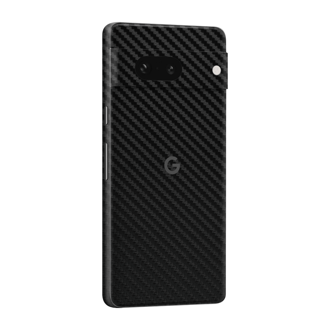 Google Pixel 7a (2023) Black 3D Textured Carbon Fibre Fiber Skin Wrap Sticker Decal Cover Protector by EasySkinz | EasySkinz.com