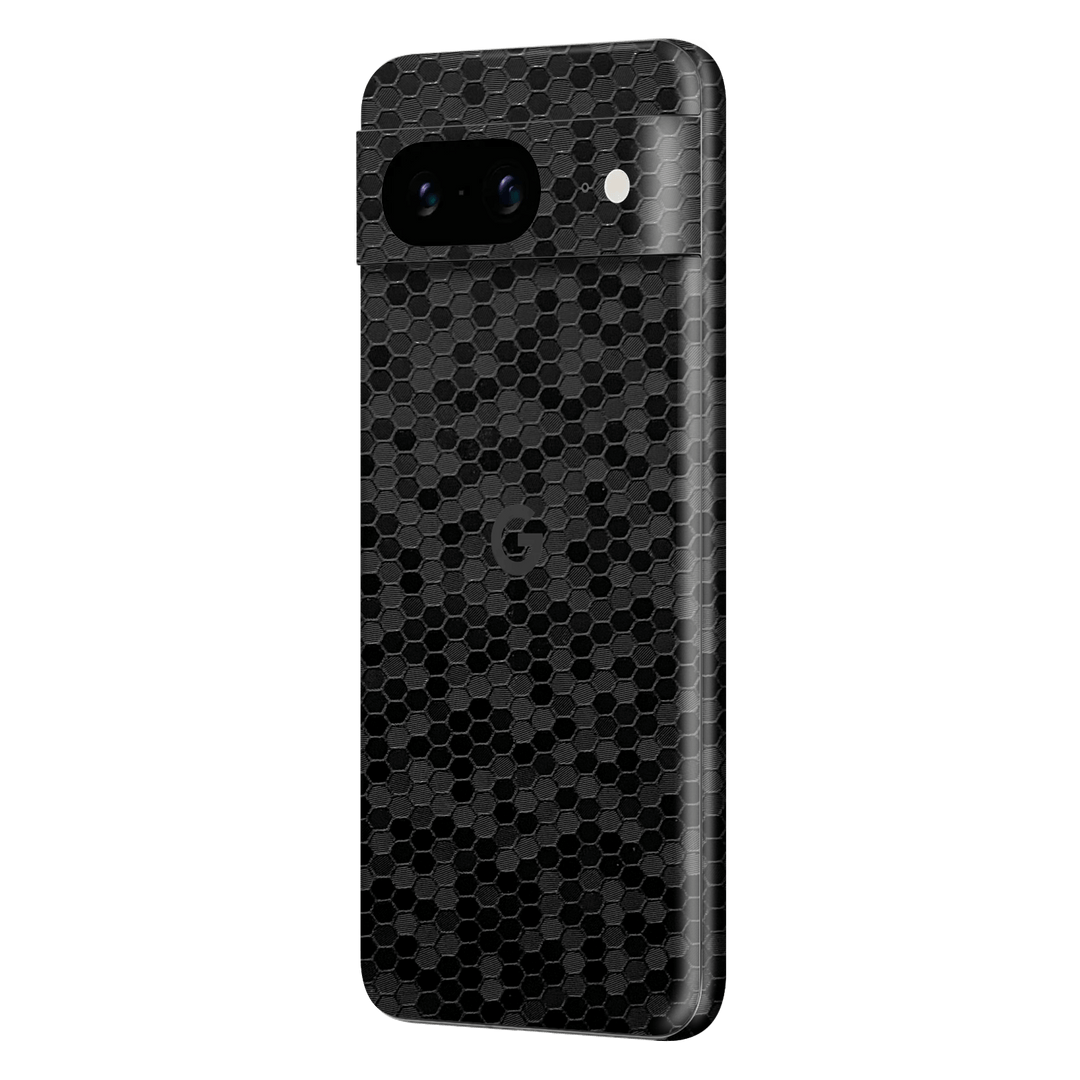 Google Pixel 8 (2023) Luxuria Black Honeycomb 3D Textured Skin Wrap Decal Cover Protector by EasySkinz | EasySkinz.com