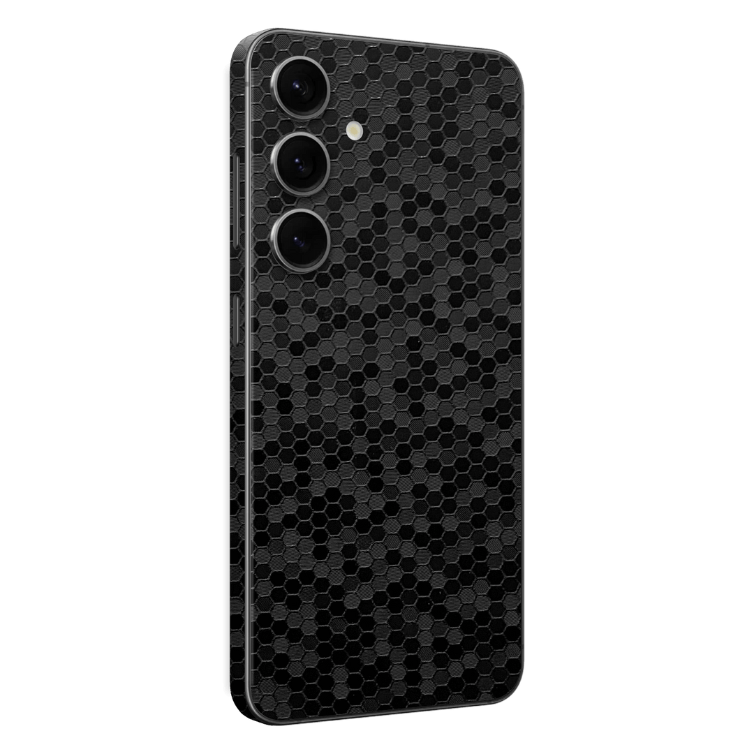 Samsung Galaxy S24+ PLUS Luxuria Black Honeycomb 3D Textured Skin Wrap Sticker Decal Cover Protector by EasySkinz | EasySkinz.com
