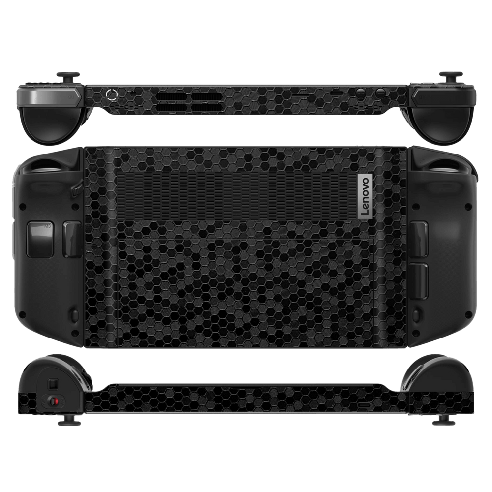 Lenovo Legion Go Luxuria Black Honeycomb 3D Textured Skin Wrap Sticker Decal Cover Protector by EasySkinz | EasySkinz.com
