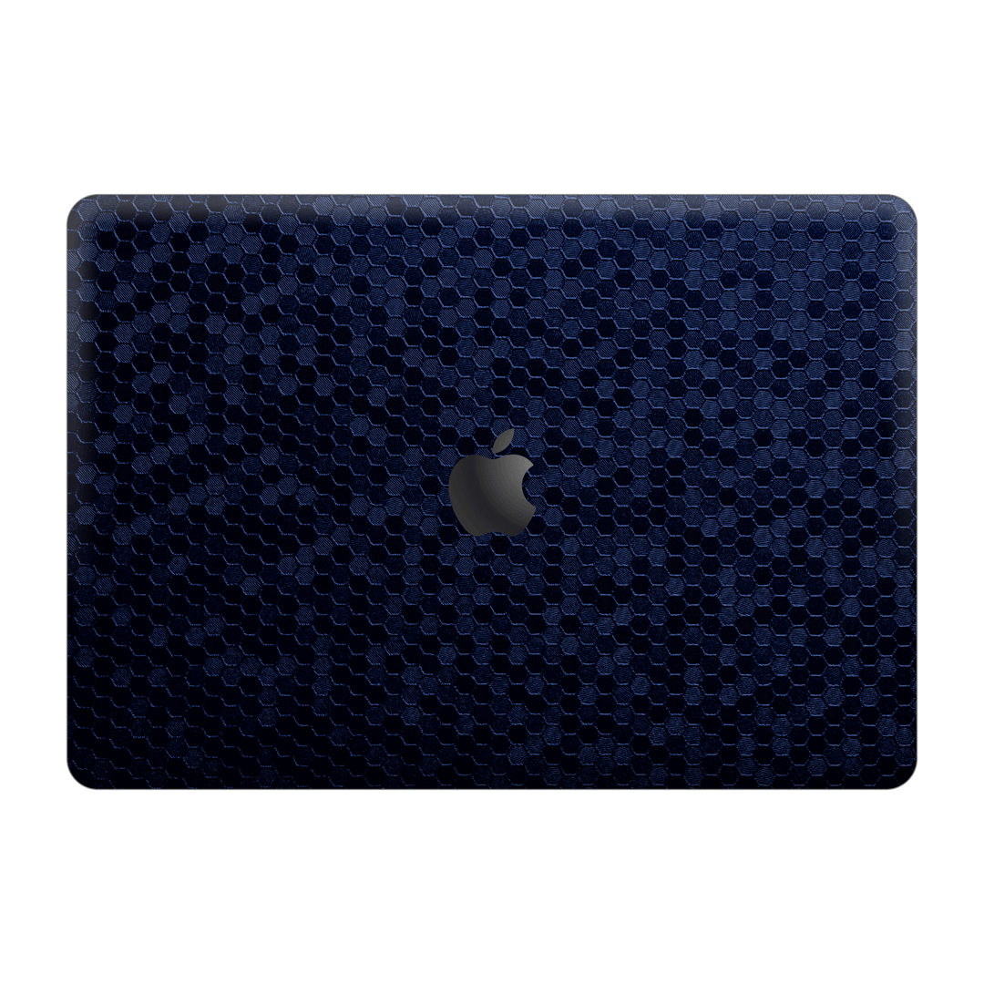 MacBook Pro 16" (2019) Luxuria Navy Blue Honeycomb 3D Textured Skin Wrap Sticker Decal Cover Protector by EasySkinz | EasySkinz.com