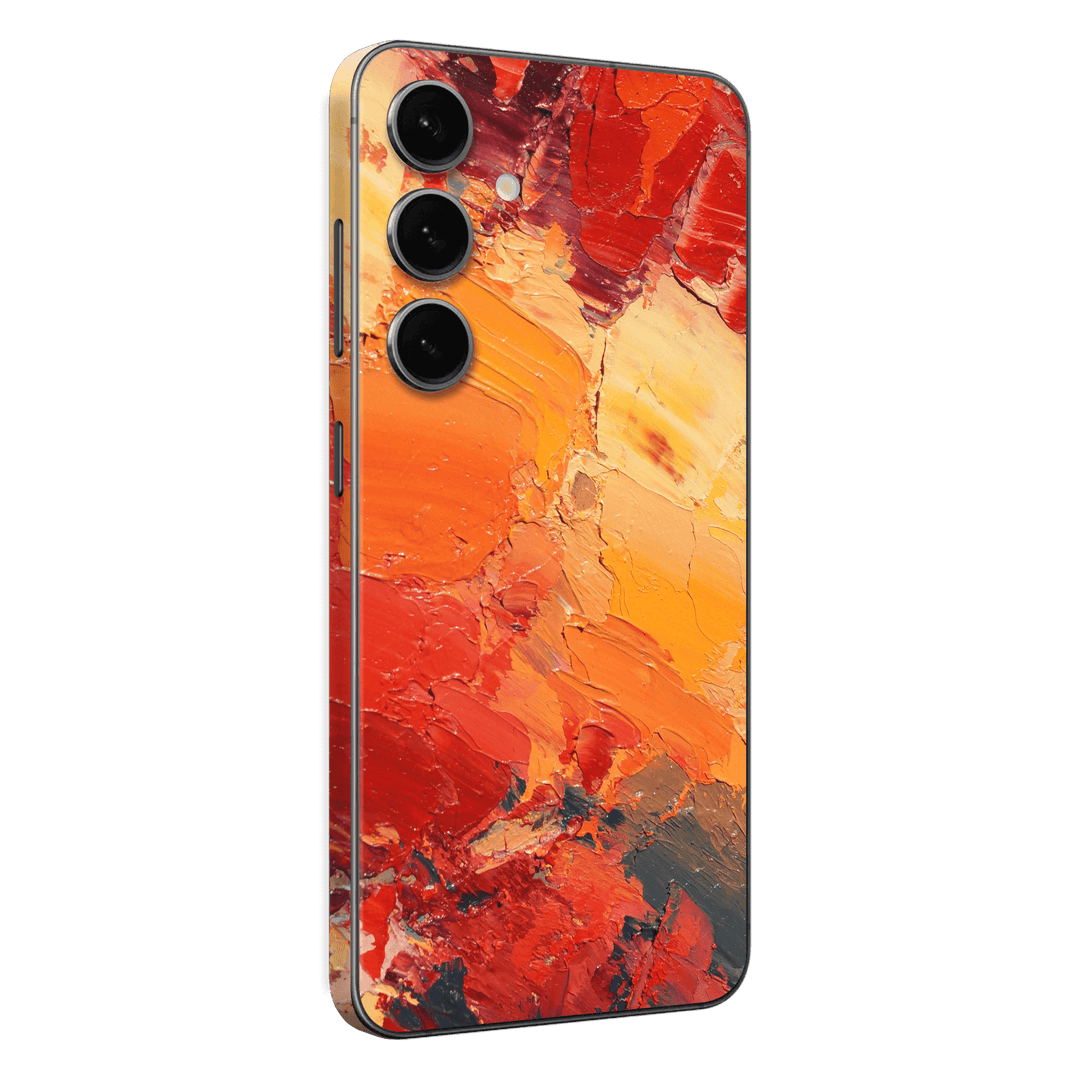 Samsung Galaxy S24 Print Printed Custom SIGNATURE Sunset in Oia Painting Skin Wrap Sticker Decal Cover Protector by EasySkinz | EasySkinz.com