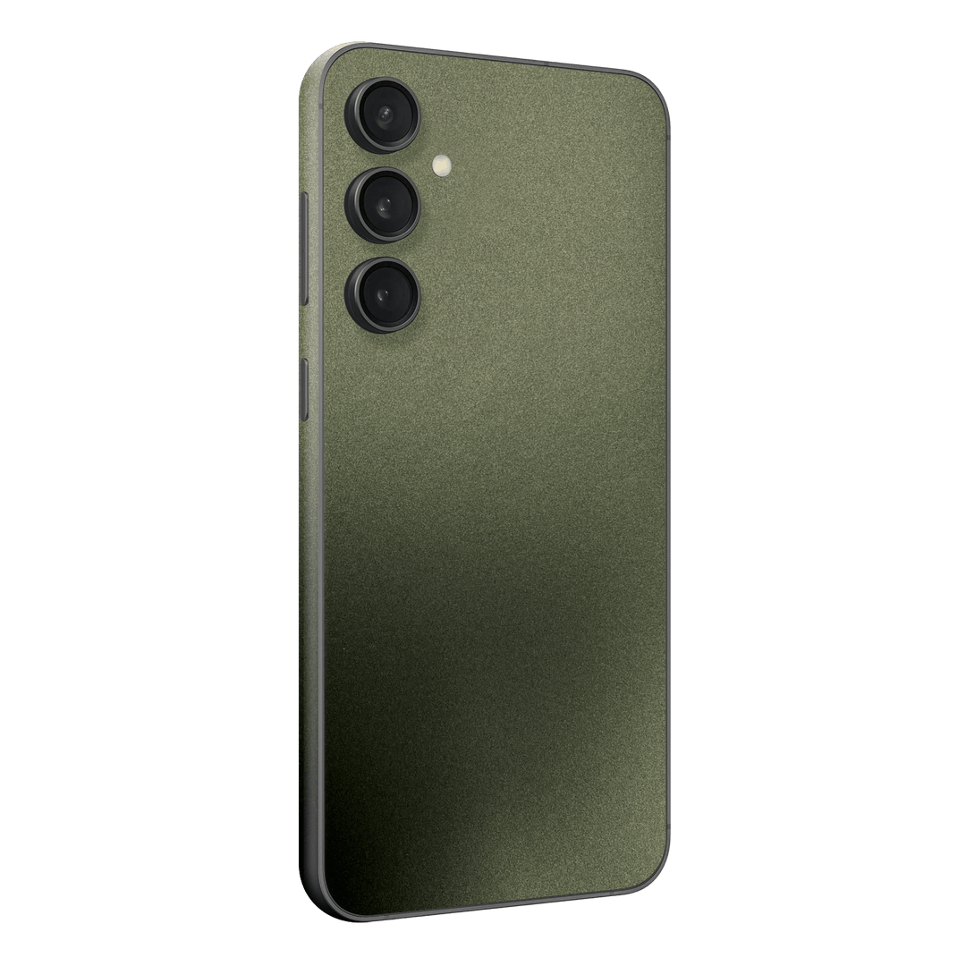 Samsung Galaxy S23 (FE) Military Green Metallic Skin Wrap Sticker Decal Cover Protector by EasySkinz | EasySkinz.com