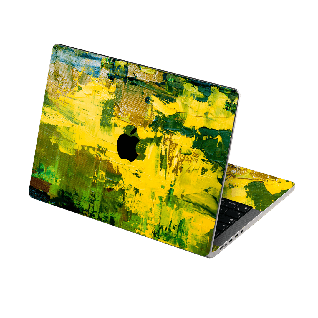 MacBook PRO 16" (2021/2023) Print Printed Custom SIGNATURE Santa Barbara Landscape in Green and Yellow Skin Wrap Sticker Decal Cover Protector by EasySkinz | EasySkinz.com
