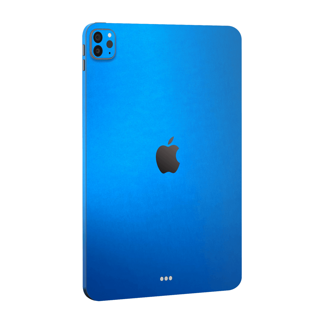 iPad PRO 11" (2021) Satin Blue Metallic Matt Matte Skin Wrap Sticker Decal Cover Protector by EasySkinz | EasySkinz.com