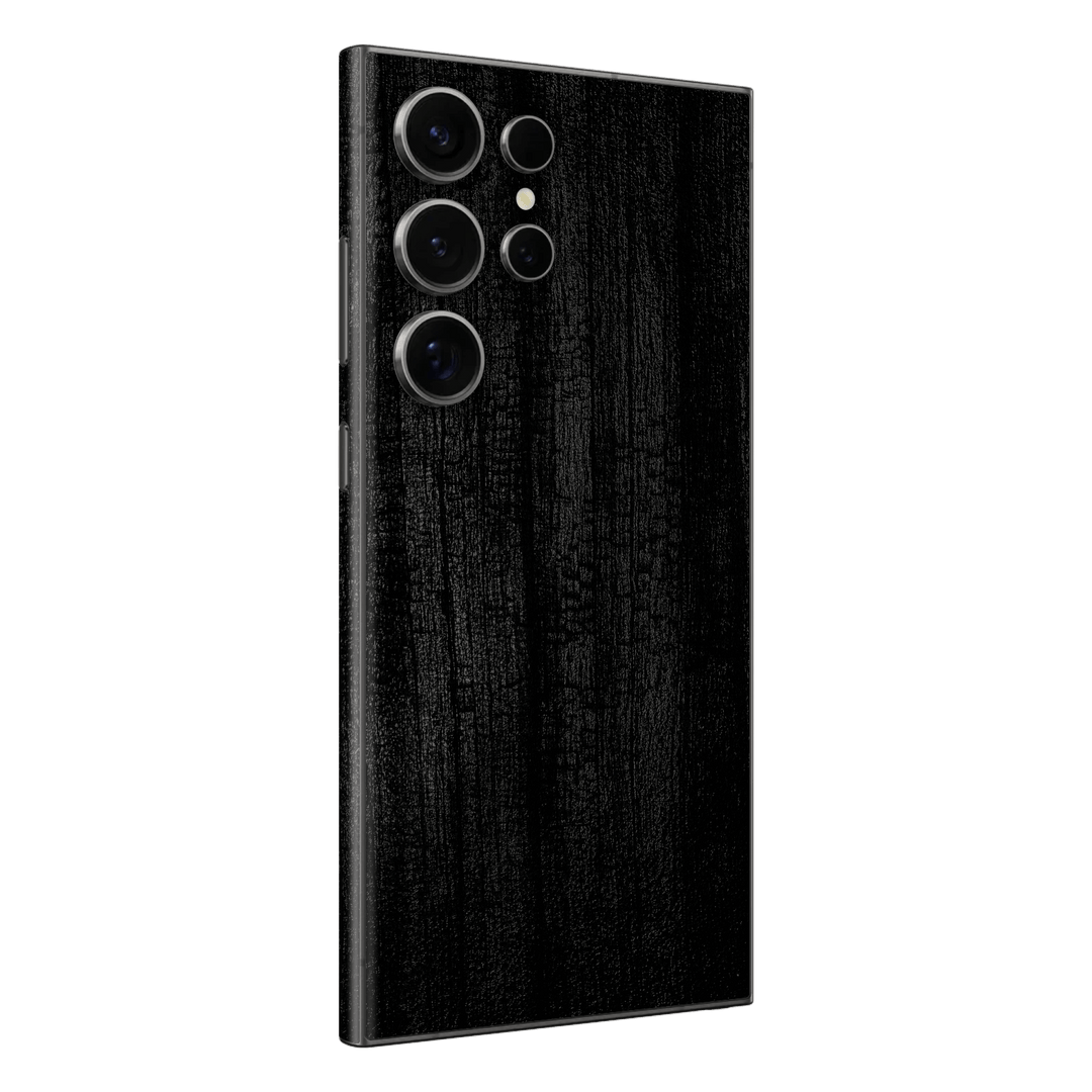 Samsung Galaxy S24 ULTRA Luxuria Black Charcoal Black Dragon Coal Stone 3D Textured Skin Wrap Sticker Decal Cover Protector by EasySkinz | EasySkinz.com
