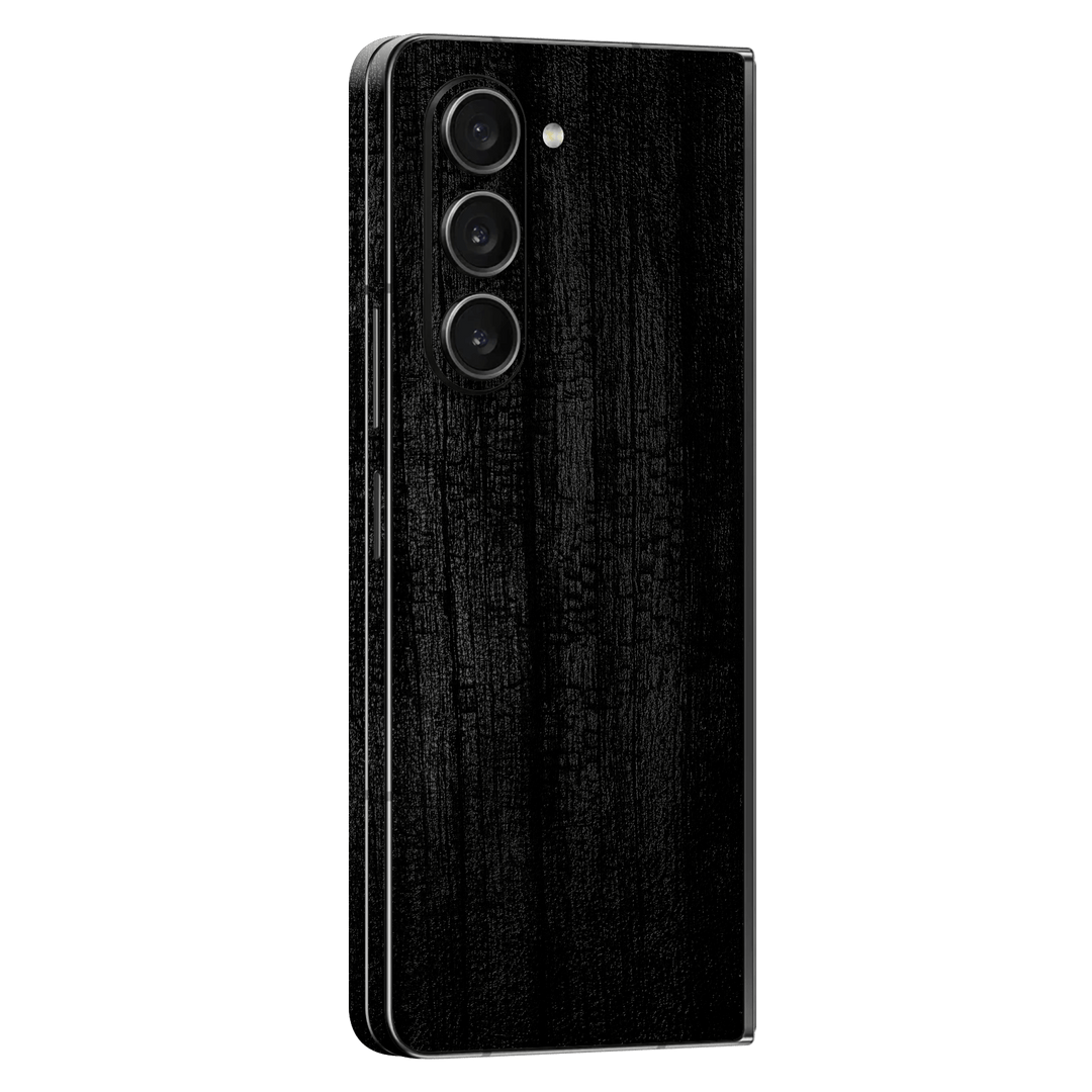 Samsung Galaxy Z Fold 5 (2023) Luxuria Black Charcoal Black Dragon Coal Stone 3D Textured Skin Wrap Sticker Decal Cover Protector by EasySkinz | EasySkinz.com