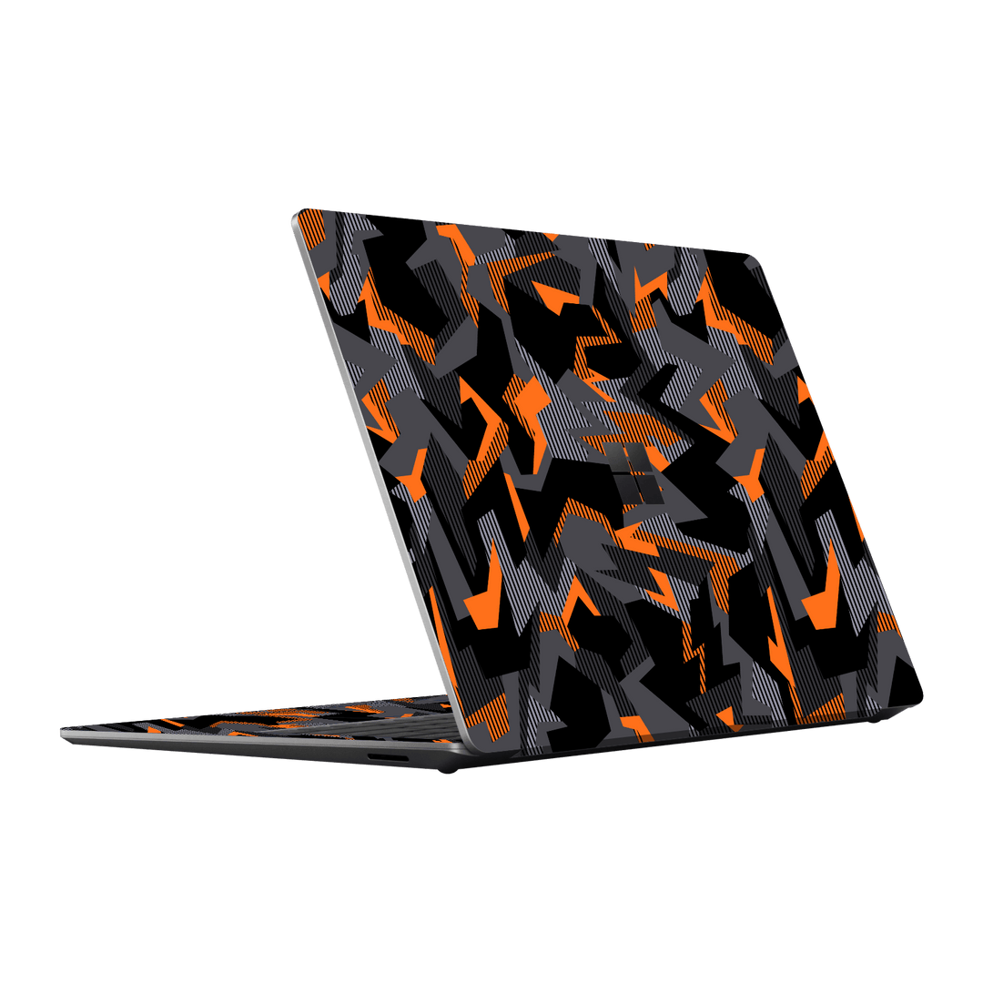 Microsoft Surface Laptop 5, 15" Print Printed Custom SIGNATURE Sharp-Edged Orange Camo Camouflage Skin Wrap Sticker Decal Cover Protector by EasySkinz | EasySkinz.com