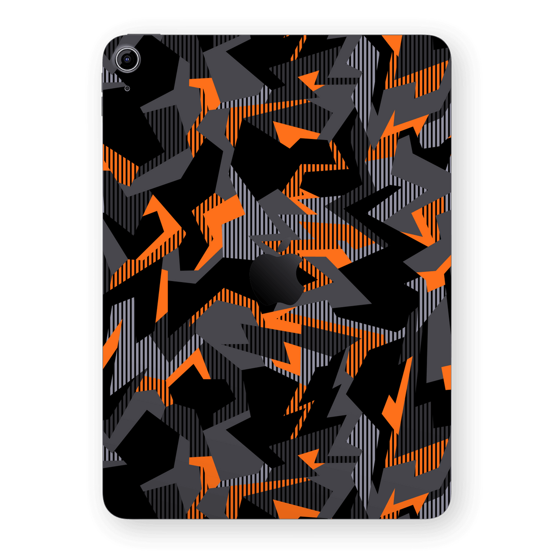 iPad 10.9” (10th Gen, 2022) Print Printed Custom SIGNATURE Sharp-Edged Orange Camo Camouflage Skin Wrap Sticker Decal Cover Protector by EasySkinz | EasySkinz.com