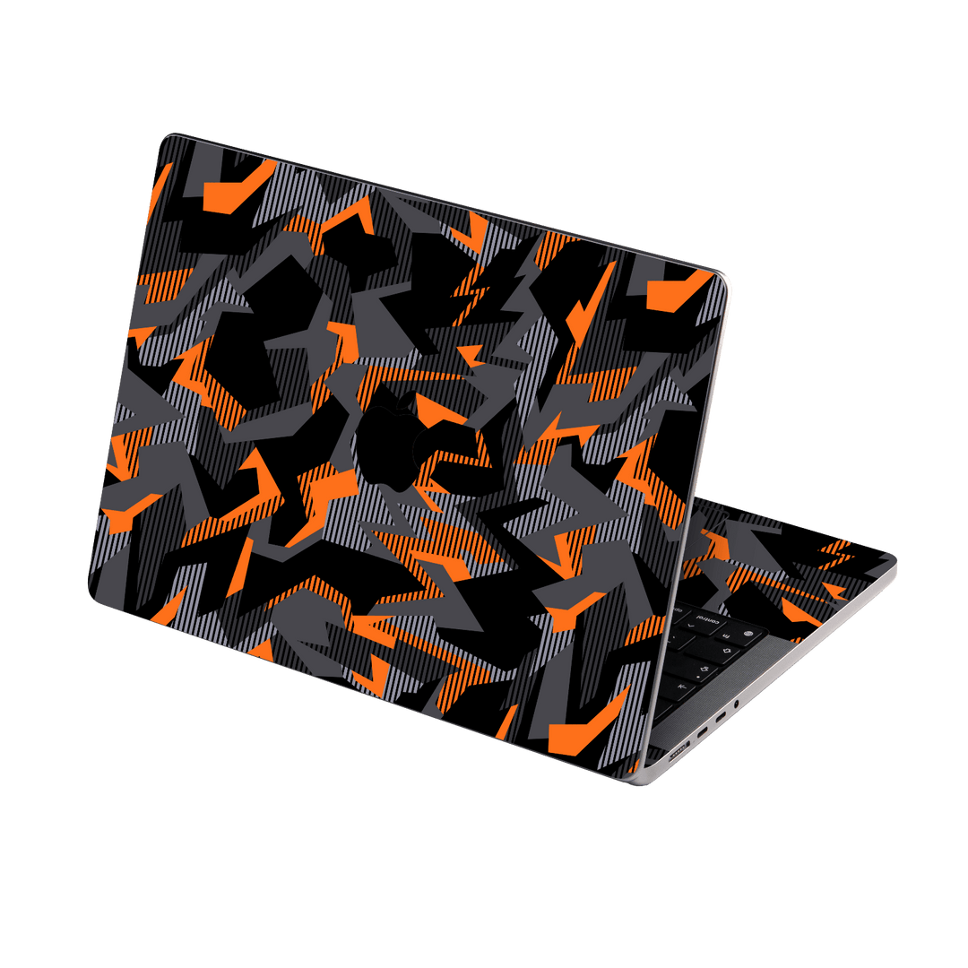 MacBook PRO 16" (2021/2023) Print Printed Custom SIGNATURE Sharp-Edged Orange Camo Camouflage Skin Wrap Sticker Decal Cover Protector by EasySkinz | EasySkinz.com