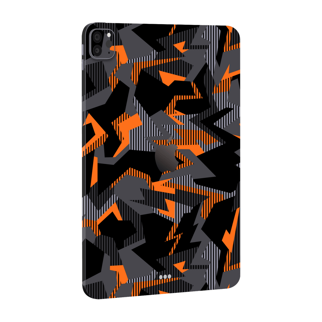 iPad PRO 11" (2020) Print Printed Custom SIGNATURE Sharp-Edged Orange Camo Camouflage Skin Wrap Sticker Decal Cover Protector by EasySkinz | EasySkinz.com
