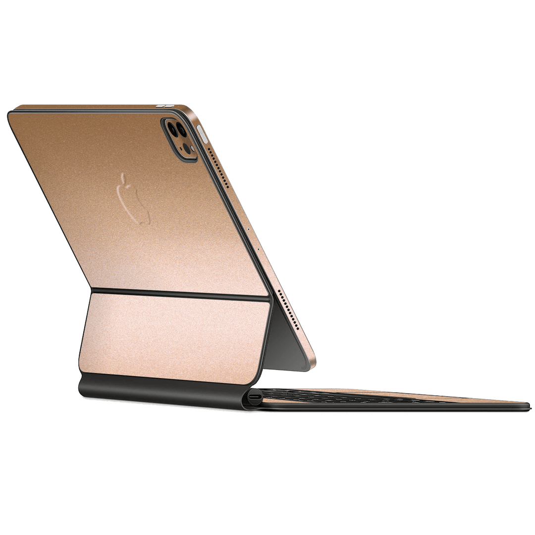 Magic Keyboard for iPad Pro 11" M2 (4th Gen, 2022) Luxuria Rose Gold Metallic 3D Textured Skin Wrap Sticker Decal Cover Protector by EasySkinz | EasySkinz.com