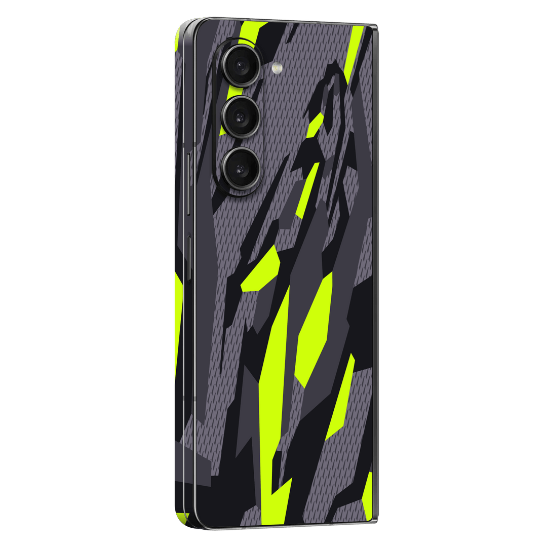 Samsung Galaxy Z Fold 5 (2023) Print Printed Custom SIGNATURE Abstract Green Camouflage Skin Wrap Sticker Decal Cover Protector by EasySkinz | EasySkinz.com