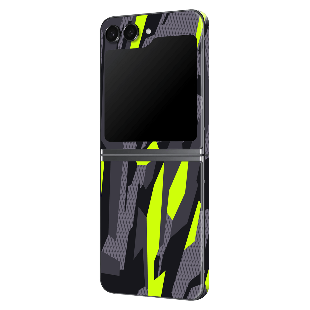 Samsung Galaxy Z Flip 5 (2023) Print Printed Custom SIGNATURE Abstract Green Camouflage Skin Wrap Sticker Decal Cover Protector by EasySkinz | EasySkinz.com
