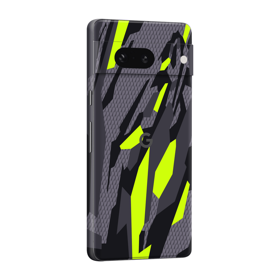 Google Pixel 7a (2023) Print Printed Custom SIGNATURE Abstract Green Camouflage Skin Wrap Sticker Decal Cover Protector by EasySkinz | EasySkinz.com