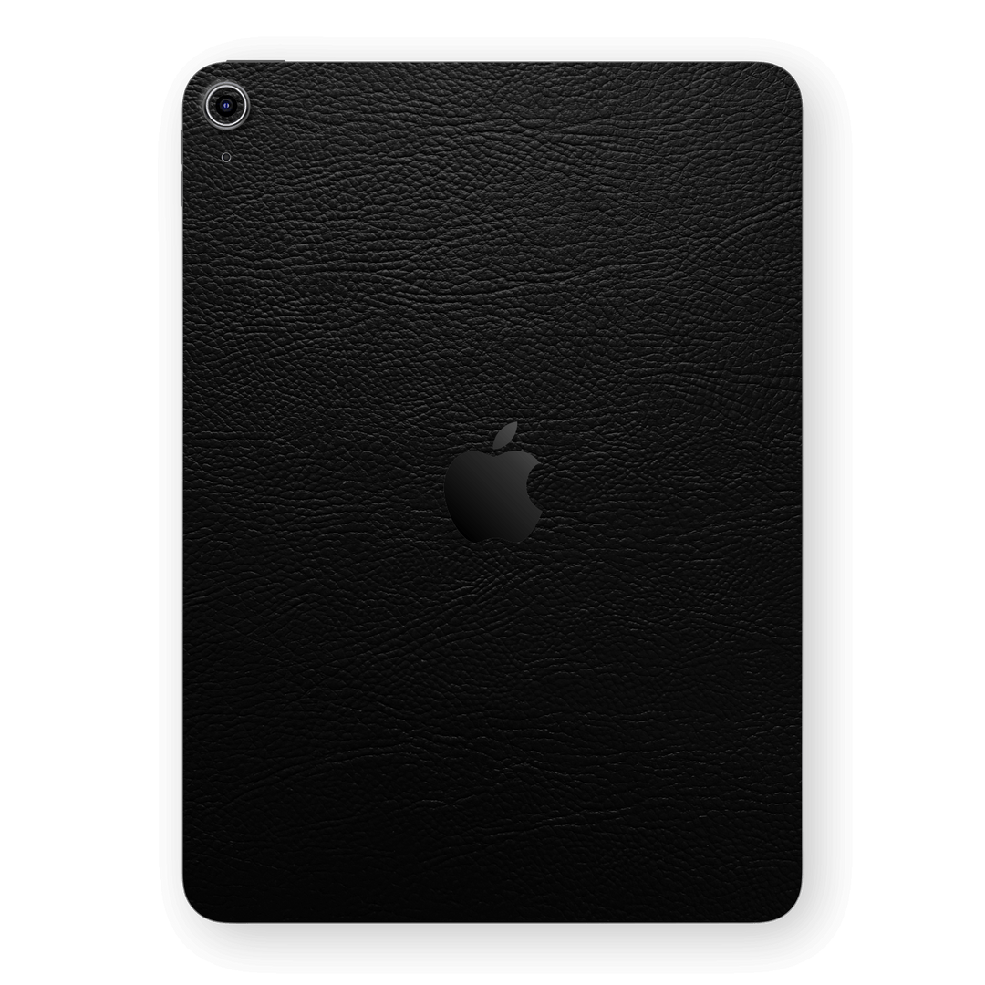 iPad 10.9” (10th Gen, 2022) Luxuria BLACK LEATHER Riders Skin Wrap Sticker Decal Cover Protector by EasySkinz | EasySkinz.com