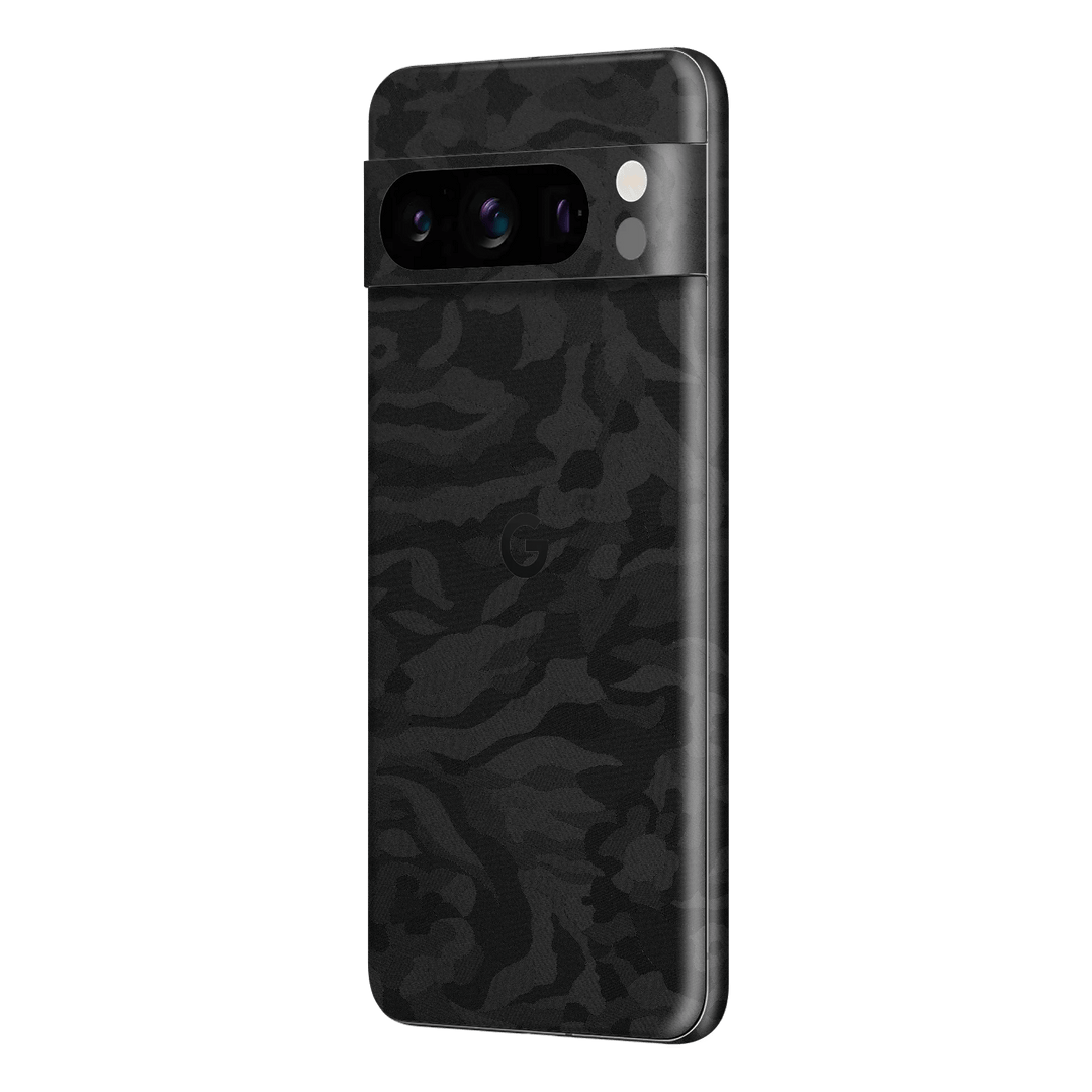Google Pixel 8 PRO (2023) Luxuria Black 3D Textured Camo Camouflage Skin Wrap Decal Cover Protector by EasySkinz | EasySkinz.com