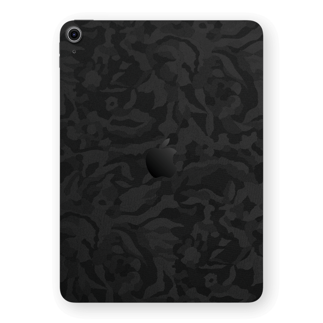iPad 10.9” (10th Gen, 2022) Luxuria Black 3D Textured Camo Camouflage Skin Wrap Sticker Decal Cover Protector by EasySkinz | EasySkinz.com