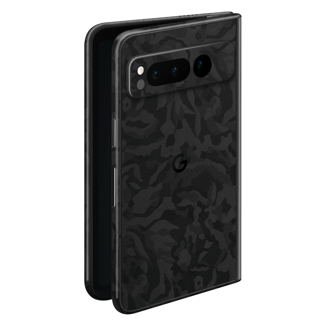 Google Pixel FOLD (2023) Luxuria Black 3D Textured Camo Camouflage Skin Wrap Sticker Decal Cover Protector by EasySkinz | EasySkinz.com