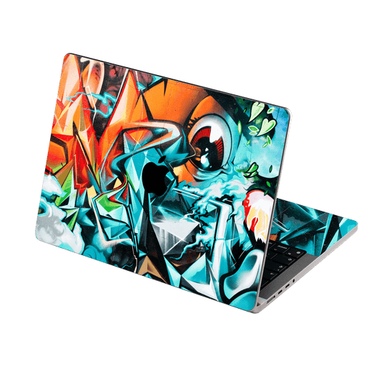 MacBook PRO 16" (2021/2023) Print Printed Custom SIGNATURE Urban Blue Orange Street Art Skin Wrap Sticker Decal Cover Protector by EasySkinz | EasySkinz.com