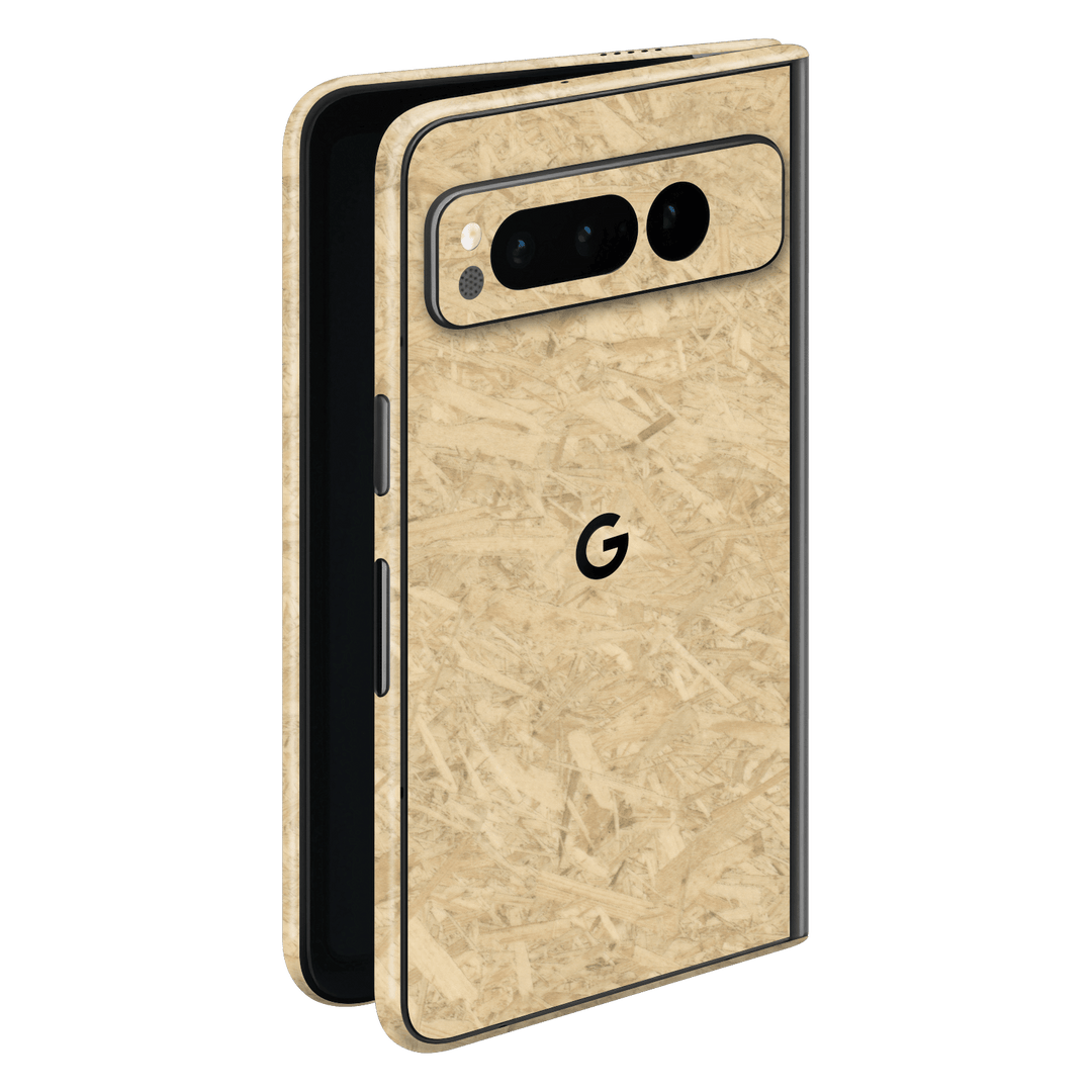 Google Pixel FOLD (2023) Luxuria Chipboard Wood Wooden Skin Wrap Sticker Decal Cover Protector by EasySkinz | EasySkinz.com
