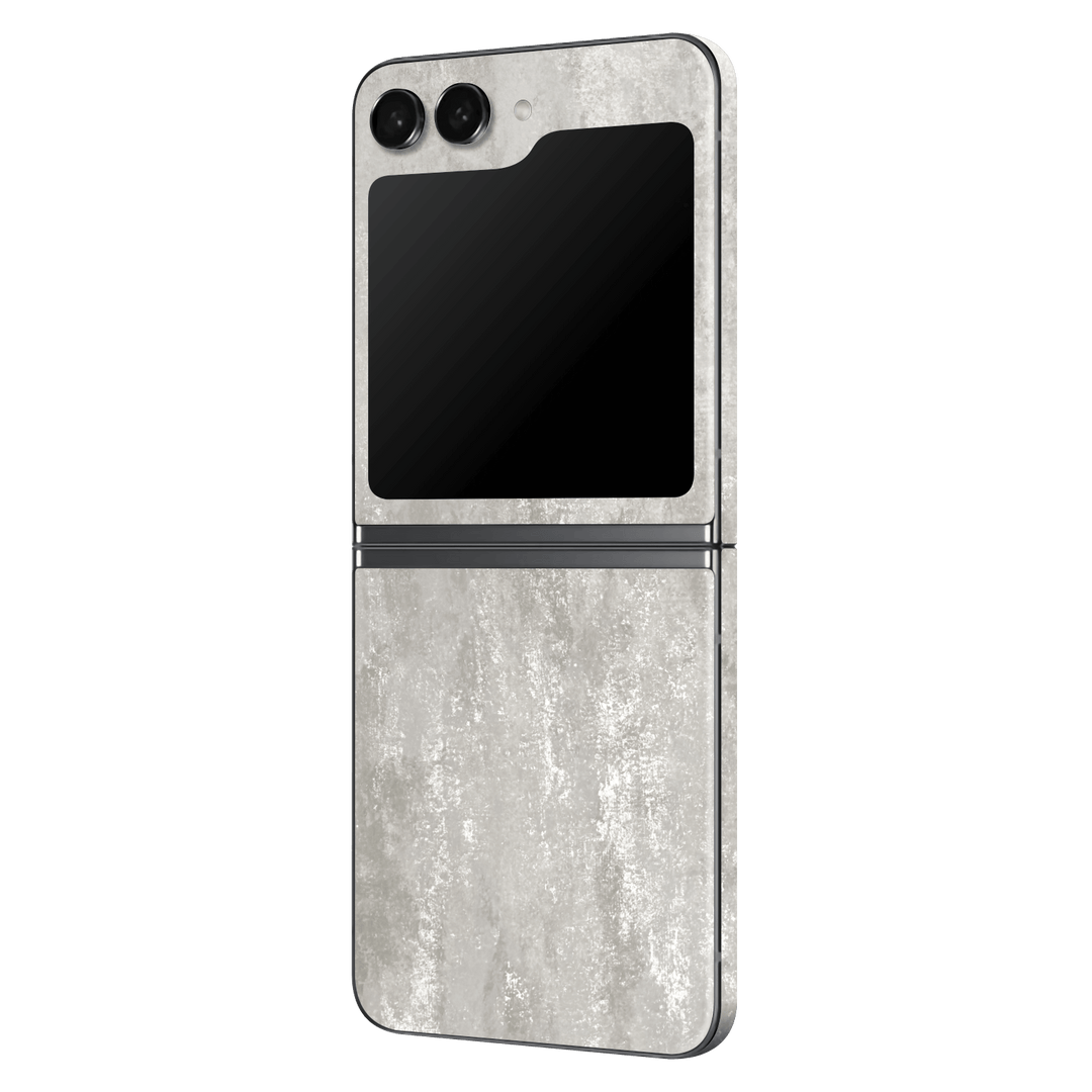 Samsung Galaxy Z Flip 5 (2023) Luxuria Silver Stone Skin Wrap Sticker Decal Cover Protector by EasySkinz | EasySkinz.com