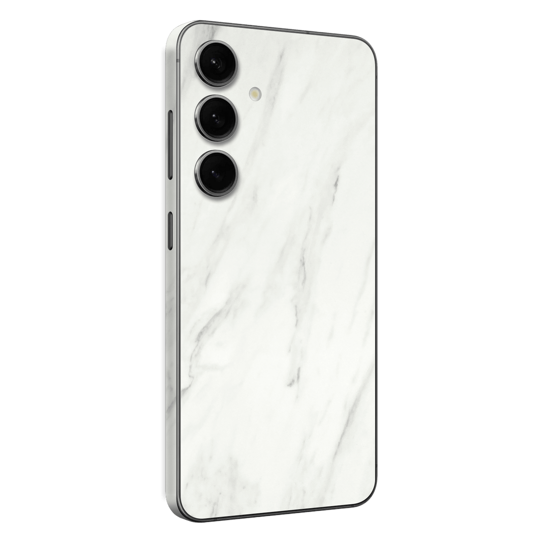 Samsung Galaxy S24+ PLUS Luxuria White Marble Stone Skin Wrap Sticker Decal Cover Protector by EasySkinz | EasySkinz.com