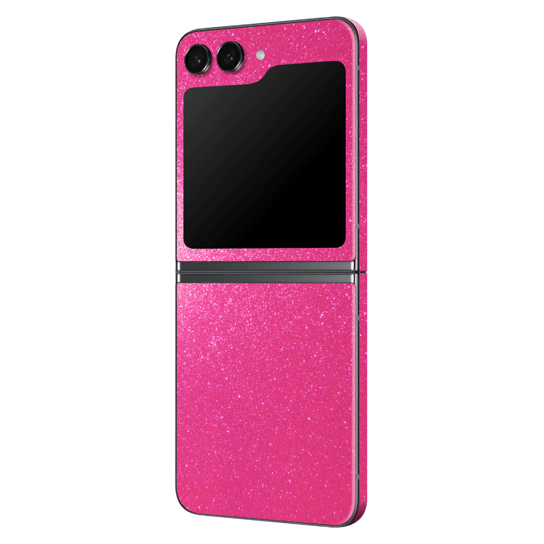 Samsung Galaxy Z Flip 5 (2023) Diamond Magenta Candy Shimmering Sparkling Glitter Skin Wrap Sticker Decal Cover Protector by EasySkinz | EasySkinz.com