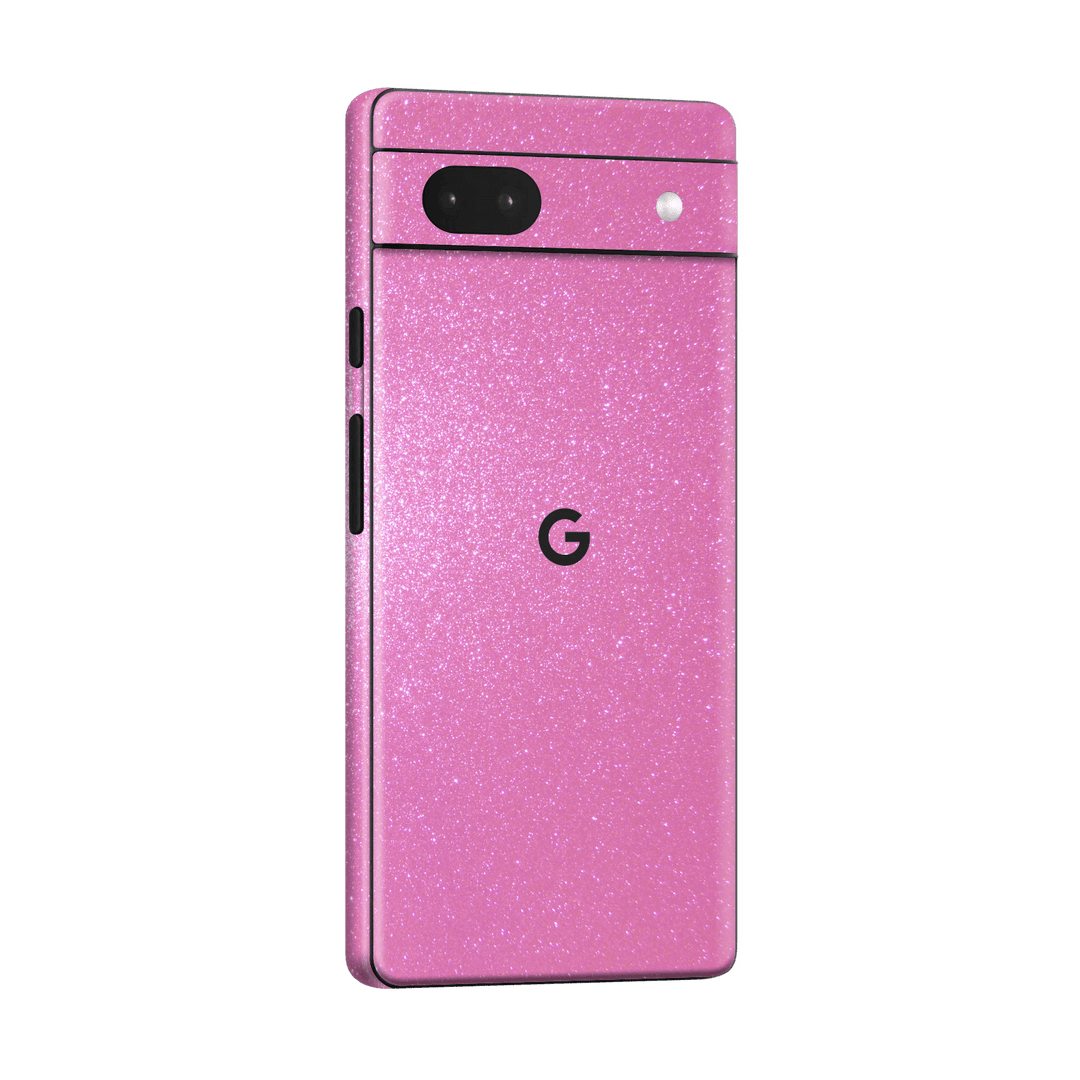 Google Pixel 6a Diamond Pink Shimmering Sparkling Glitter Skin Wrap Sticker Decal Cover Protector by EasySkinz | EasySkinz.com